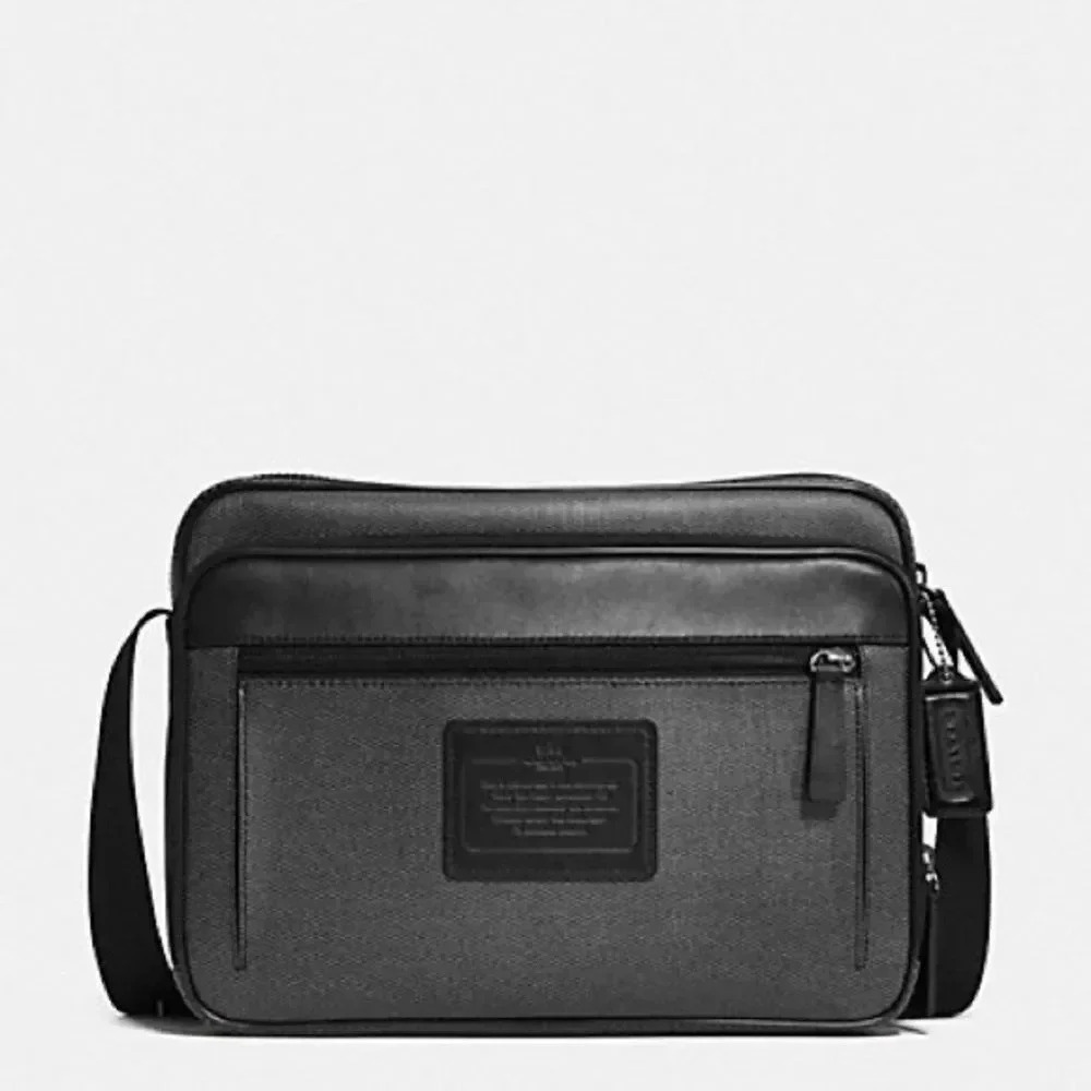 Coach Heritage Check Flight Case Crossbody Bag